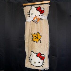 Hello Kitty Fall Faux Fur Throw Blanket